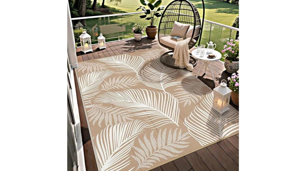 reversible waterproof patio rug