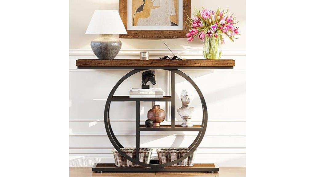 rustic brown entryway organizer