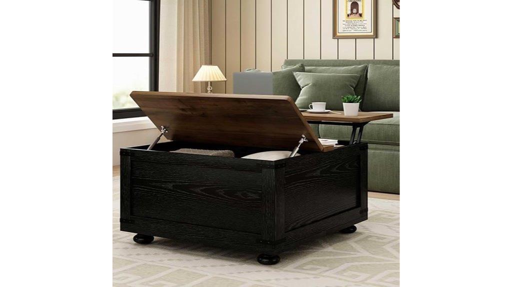 rustic coffee table with storage