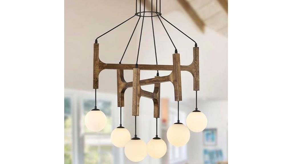 rustic farmhouse wooden chandelier