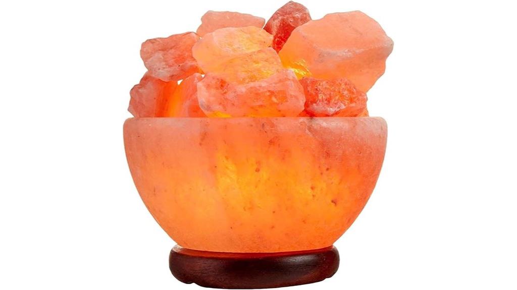 salt lamp with crystals