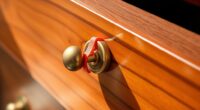secure drawer handle with zip tie