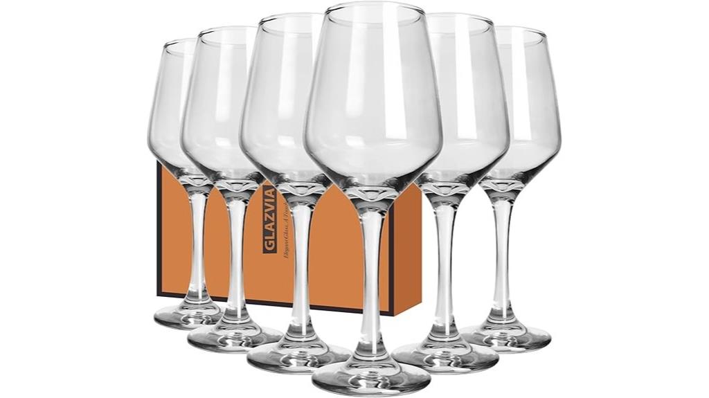 set of 6 crystal wine glasses