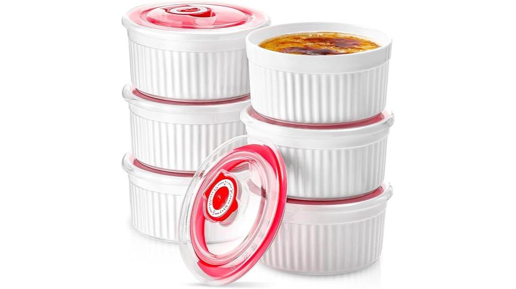 set of six ramekins