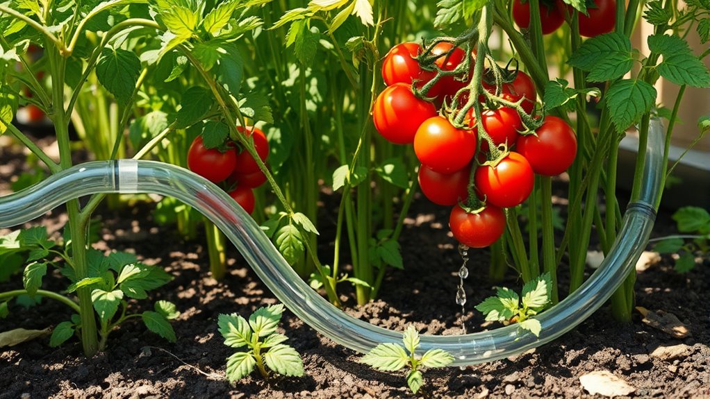 shower water tomato gardening