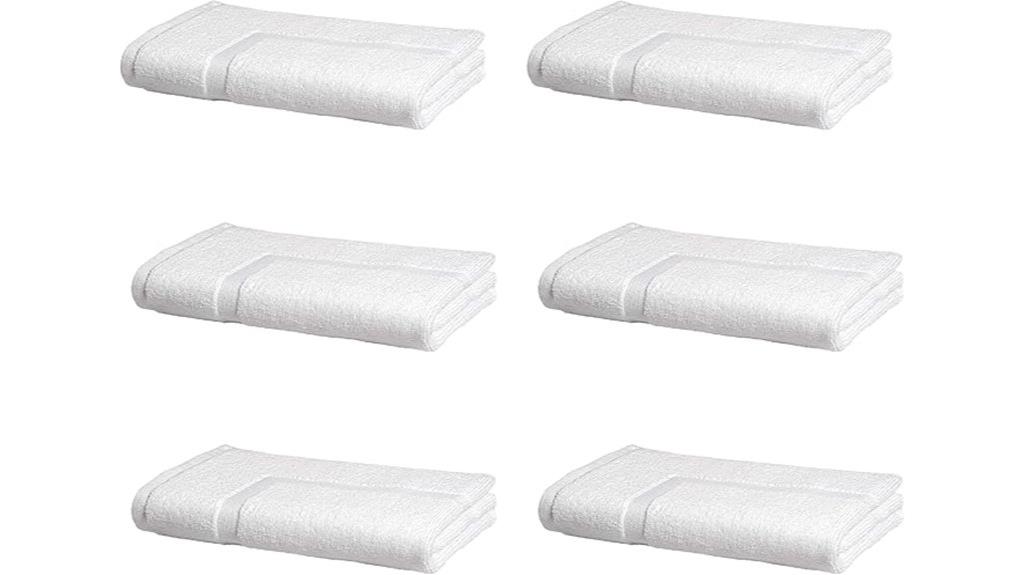 six cotton bath mats