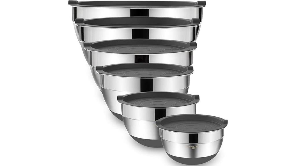 six piece mixing bowls
