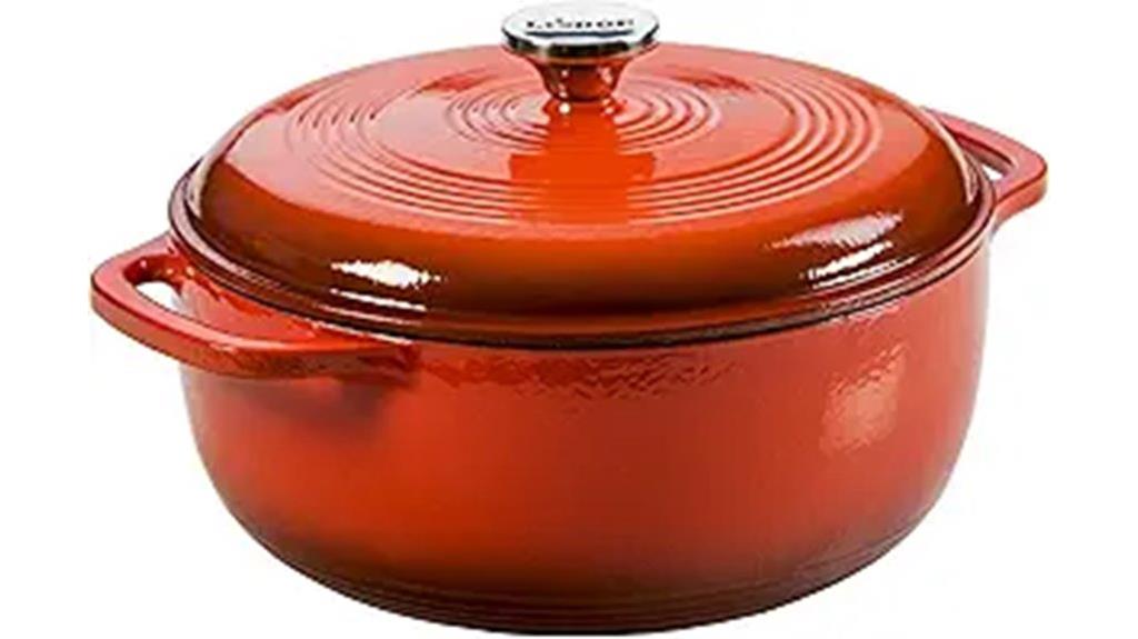six quart enameled cast iron