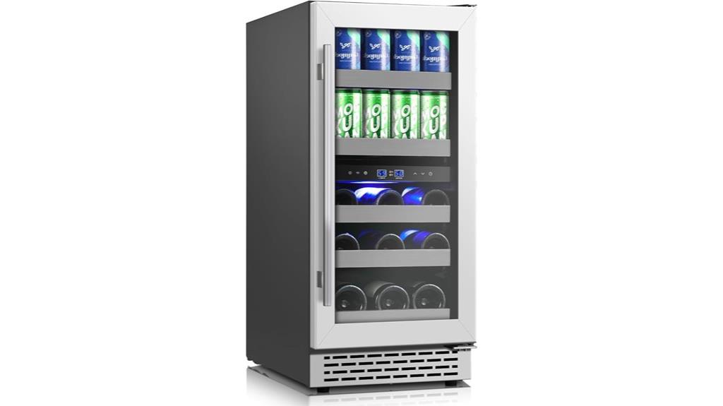 slim 15 inch glass fridge