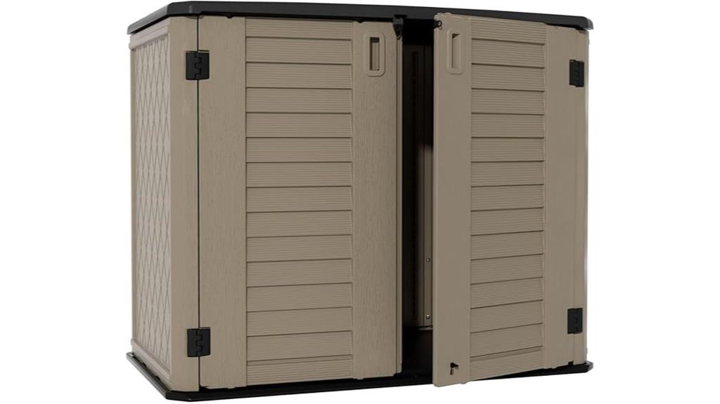 small lockable outdoor shed