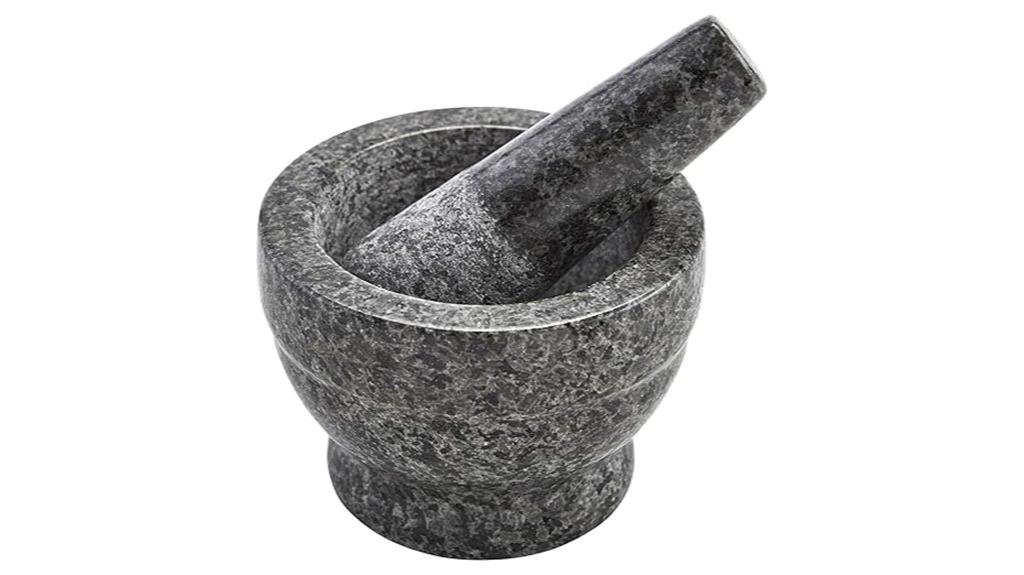 small polished granite mortar