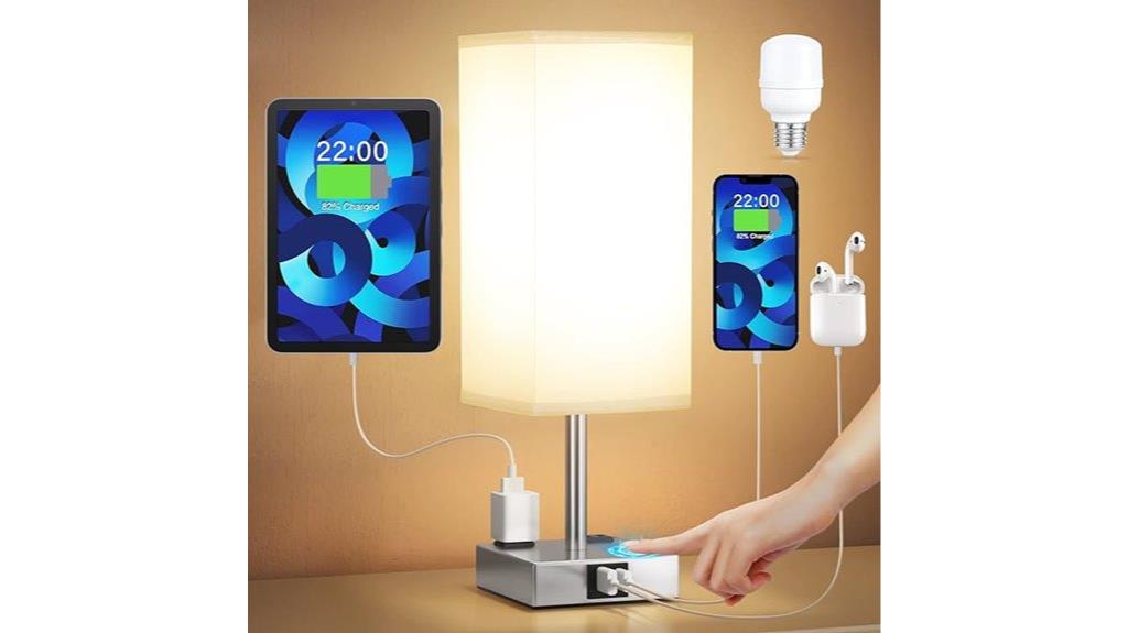 smart bedside lamp features