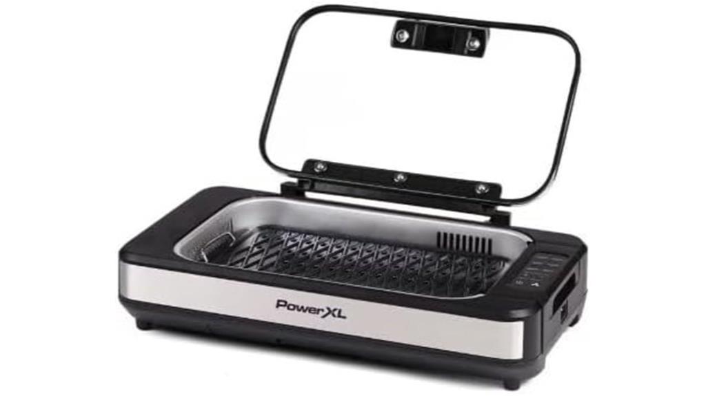 smokeless grill with airflow