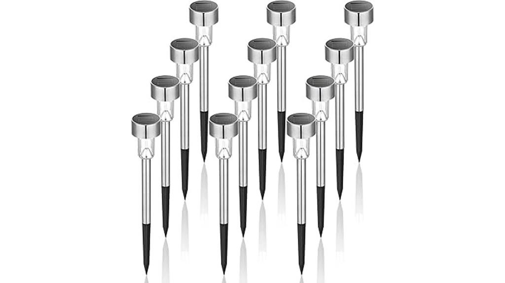 solar stainless steel pathway lights