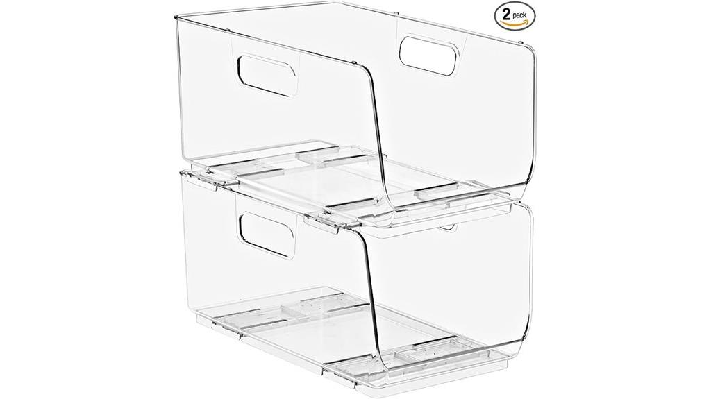stackable medium storage bins