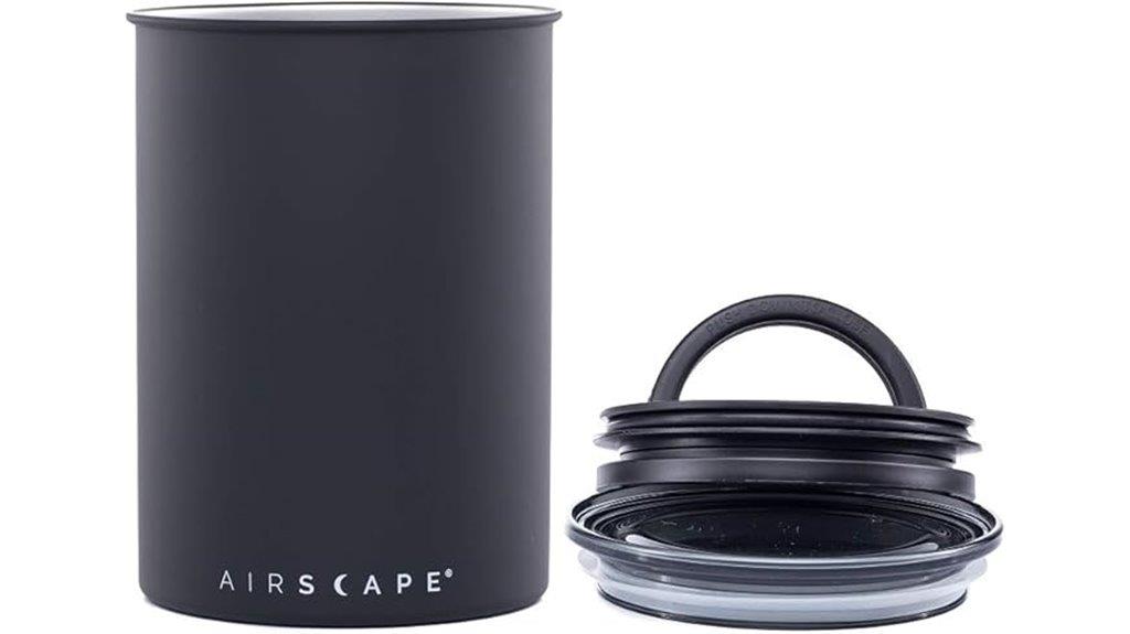 stainless steel coffee canister