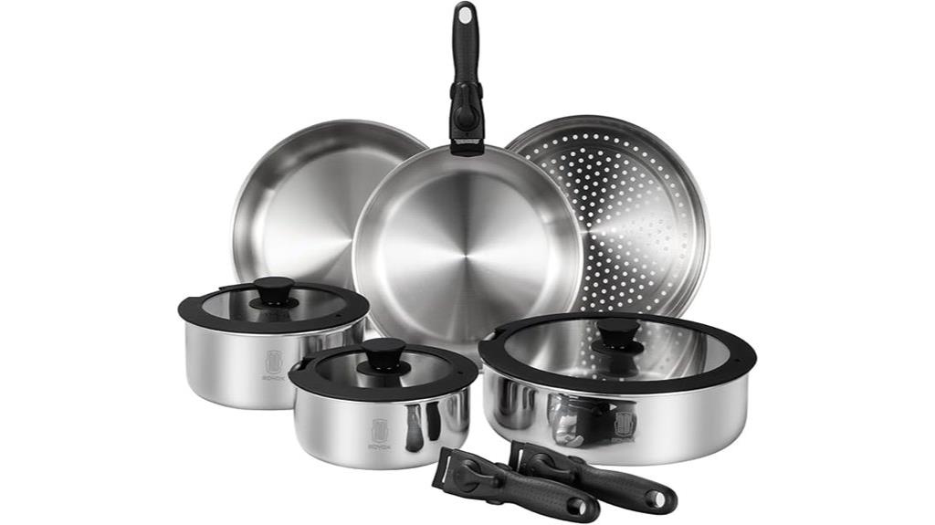 stainless steel cookware set