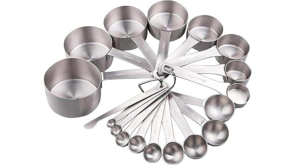 stainless steel measuring set