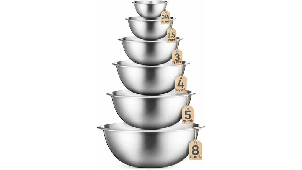 stainless steel mixing bowls