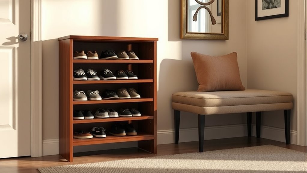stylish entryway shoe storage
