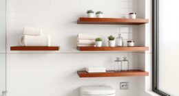 stylish over toilet bathroom shelves