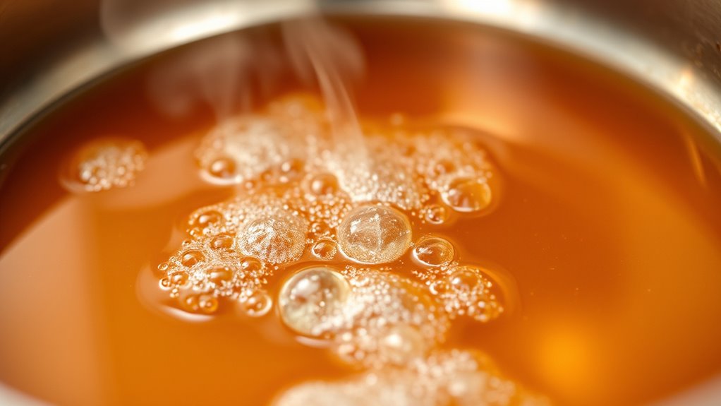 sugar turning into caramel