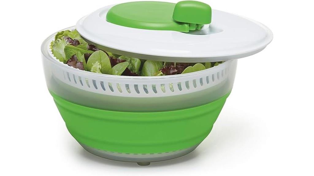 three quart collapsible salad spinner