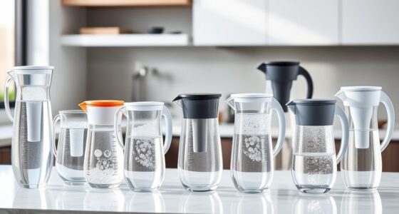 top lead removing water filter pitchers
