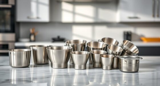 top stainless steel measuring cups