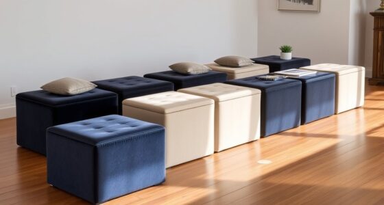 top storage ottoman cubes