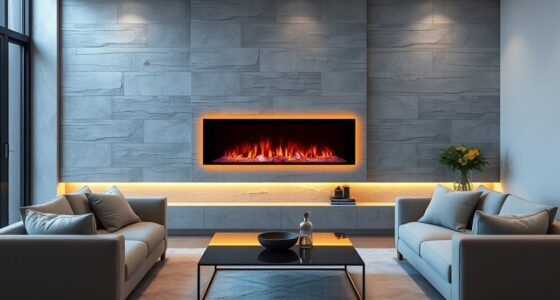 top wall mounted electric fireplaces