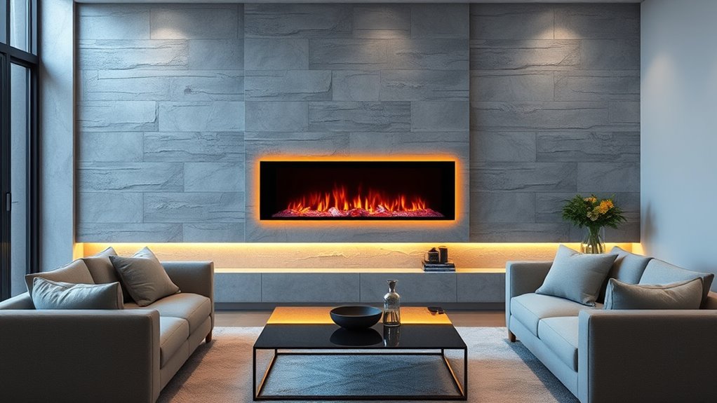 top wall mounted electric fireplaces
