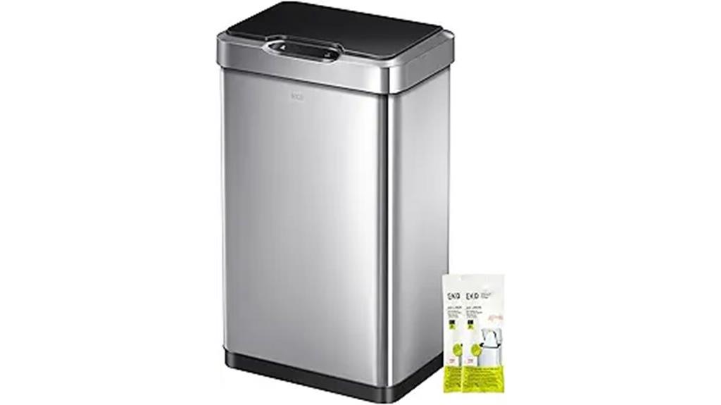 touchless rectangular trash can