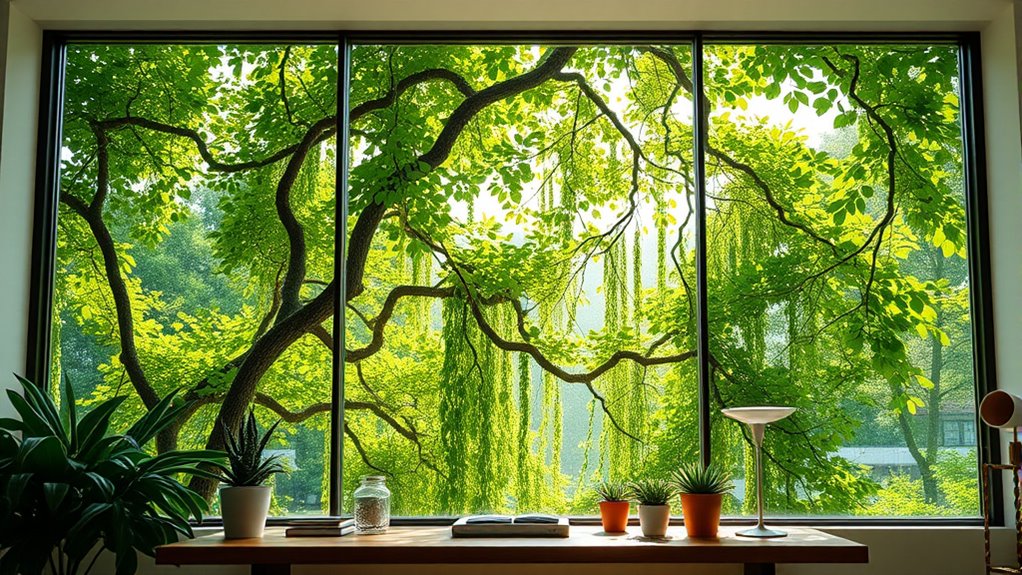 trees induce calming effect
