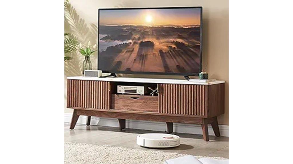 tv stand with faux marble