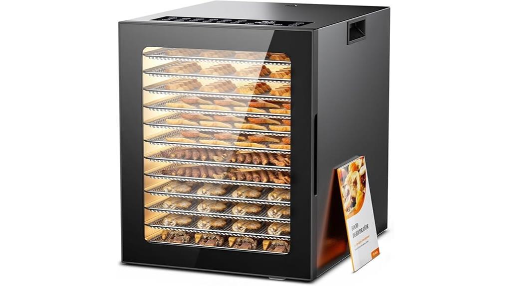twelve tray digital food dehydrator