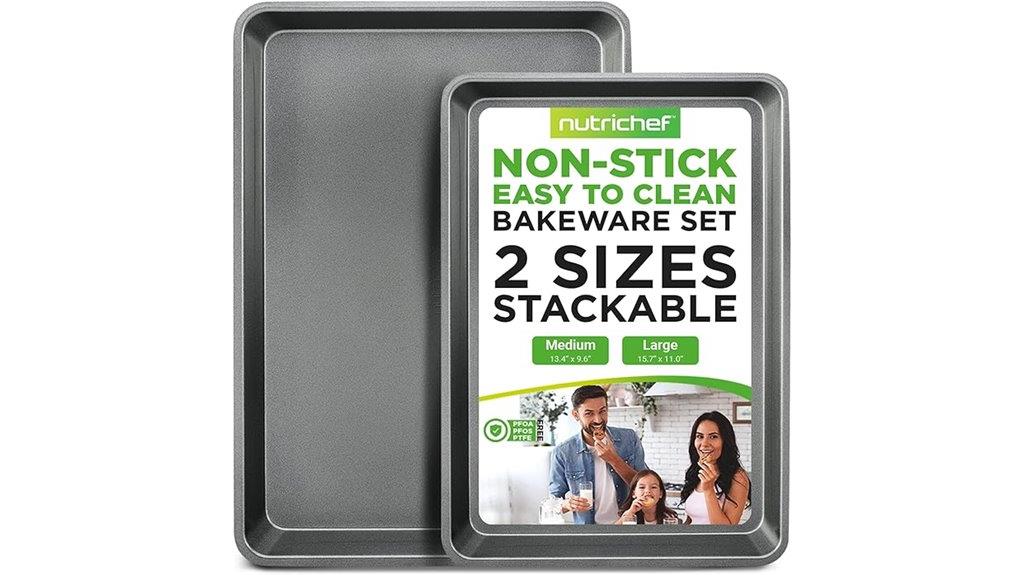 two piece nonstick cookie sheets