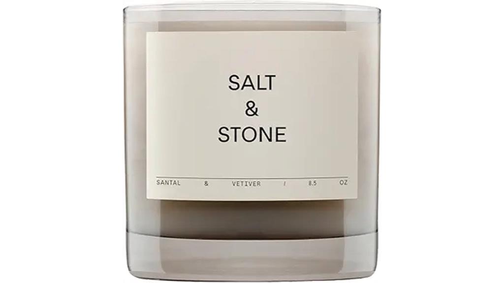 unisex salt stone candle