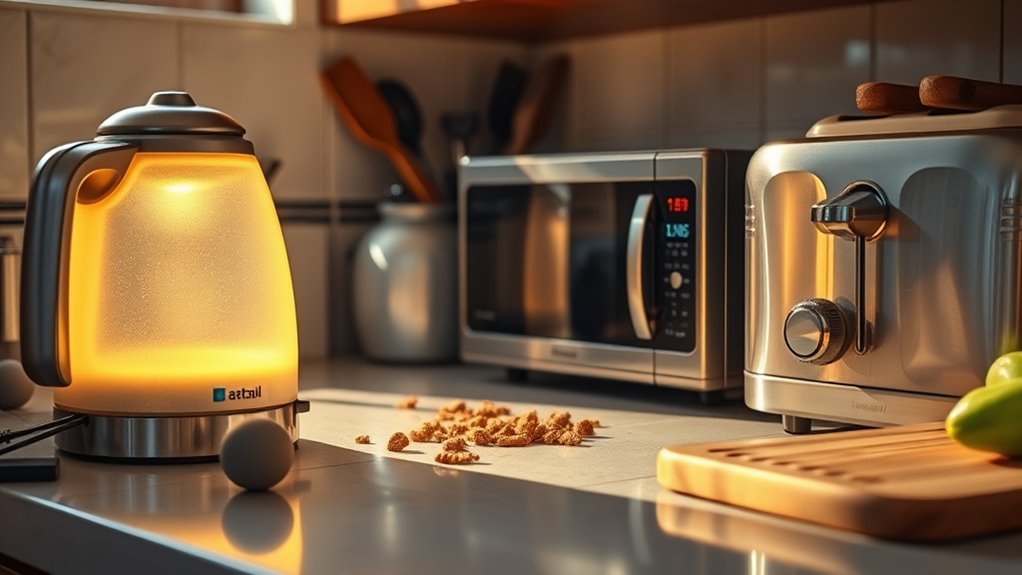 unplug idle kitchen appliances
