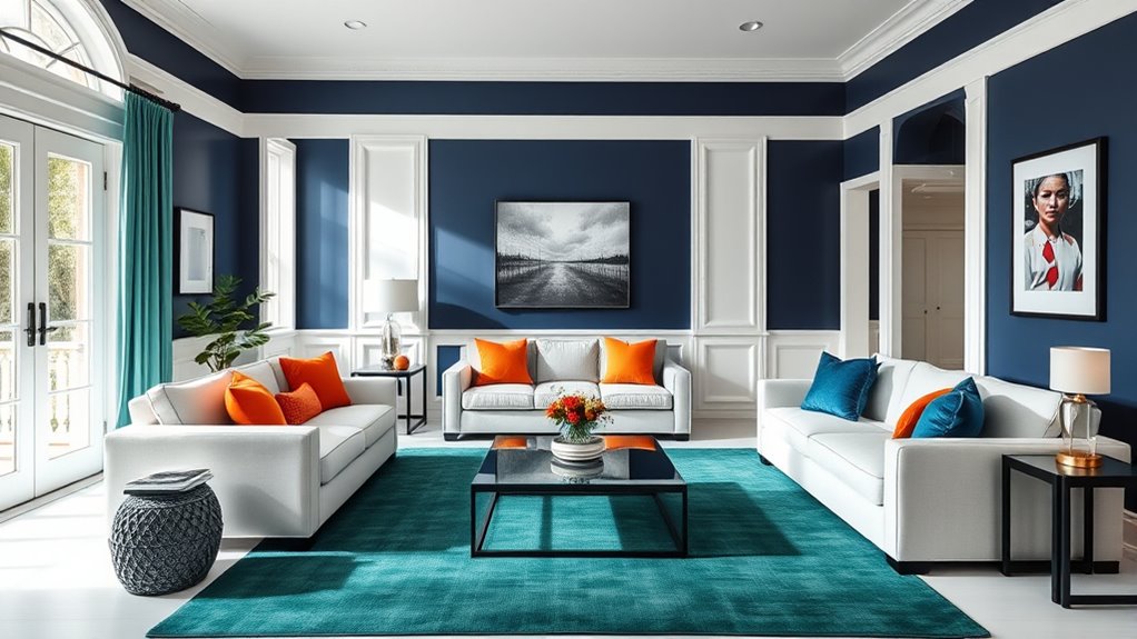 use bold color contrasts