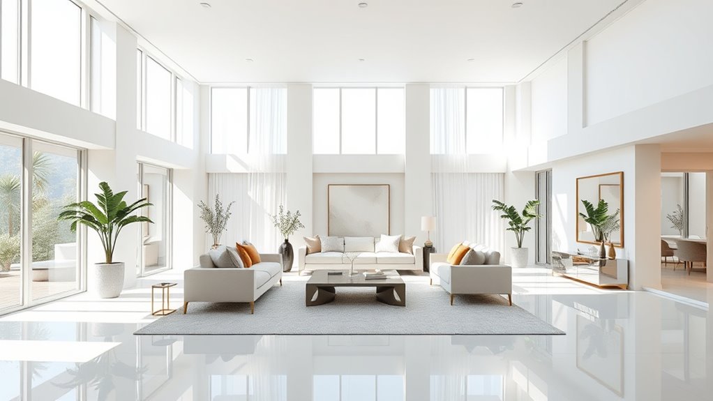 use light walls and ceilings