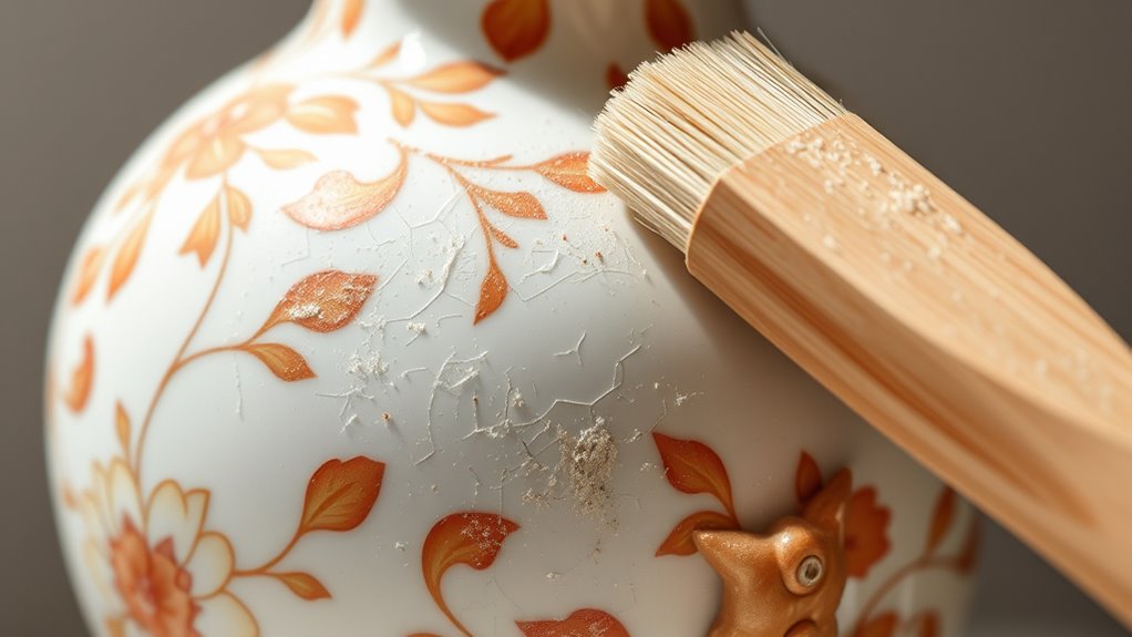 use soft brushes gently