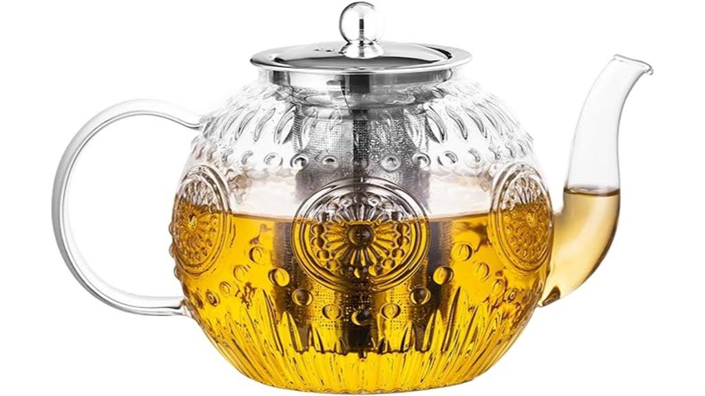 vintage glass teapot