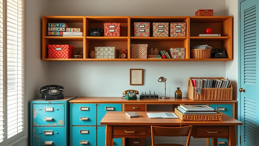 vintage storage with organization