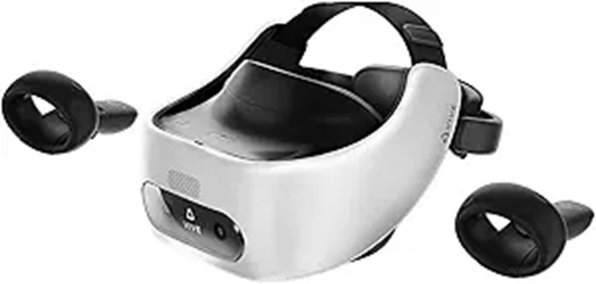 vr headset with controllers