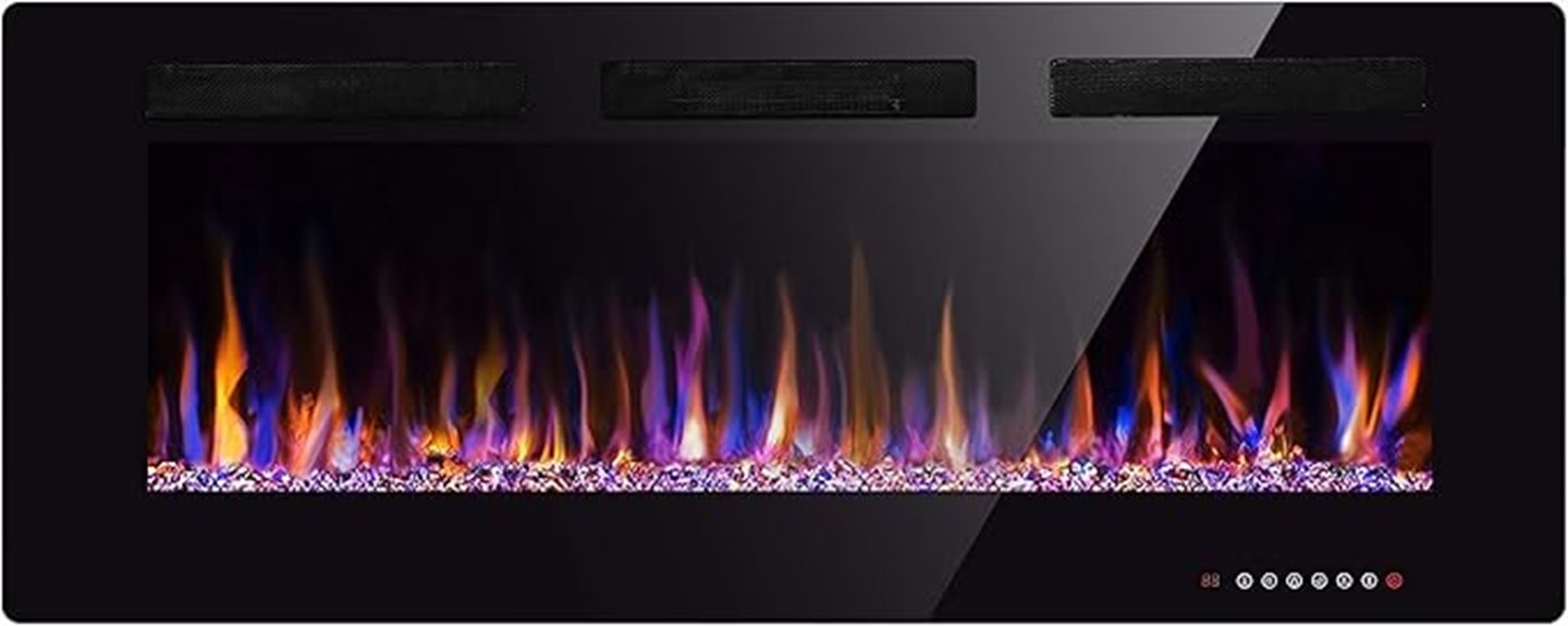 wall mounted electric fireplace