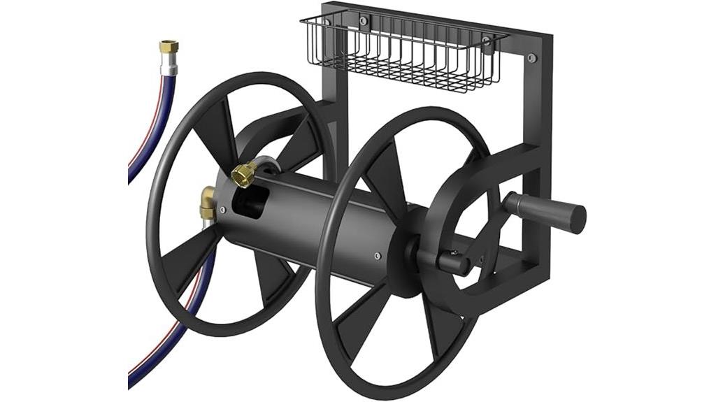 wall mounted garden hose reel