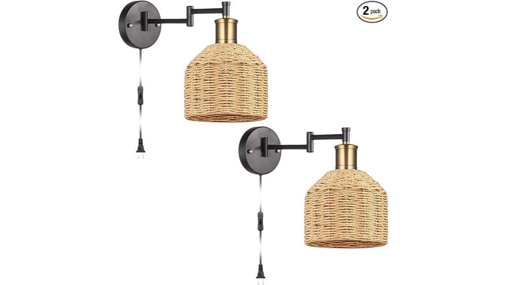 wall sconce swing arm lamps