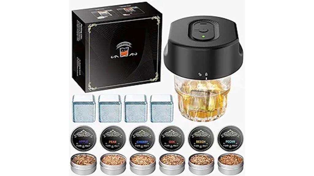 whiskey smoking kit with flavors