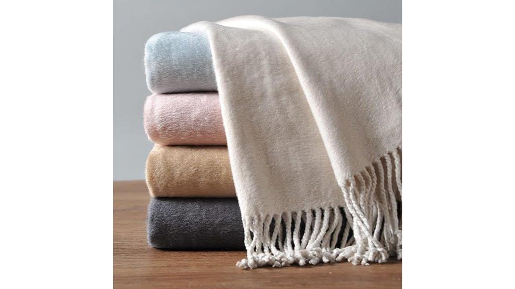 whisper white silk blanket